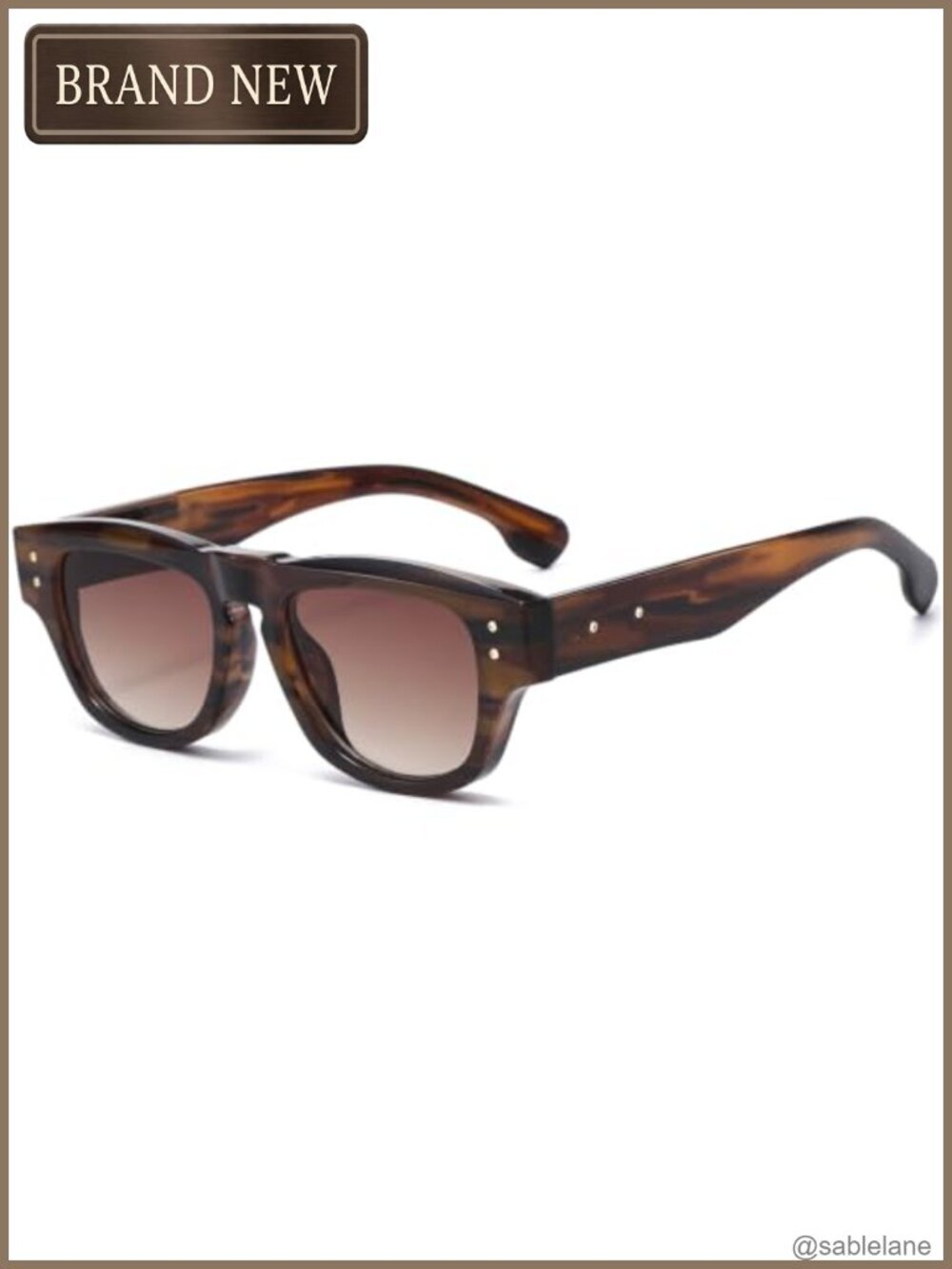 Retro Square Cat Eye Sunglasses for Women Men Vintage Thick Frame UV Protection
